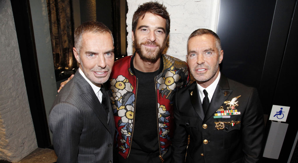 Dean and Dan Caten with Alfonso Bassave in Dsquared2