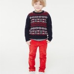 Petit Bateau - Pantaloni cinquetasche da bambino in velluto rosso acceso